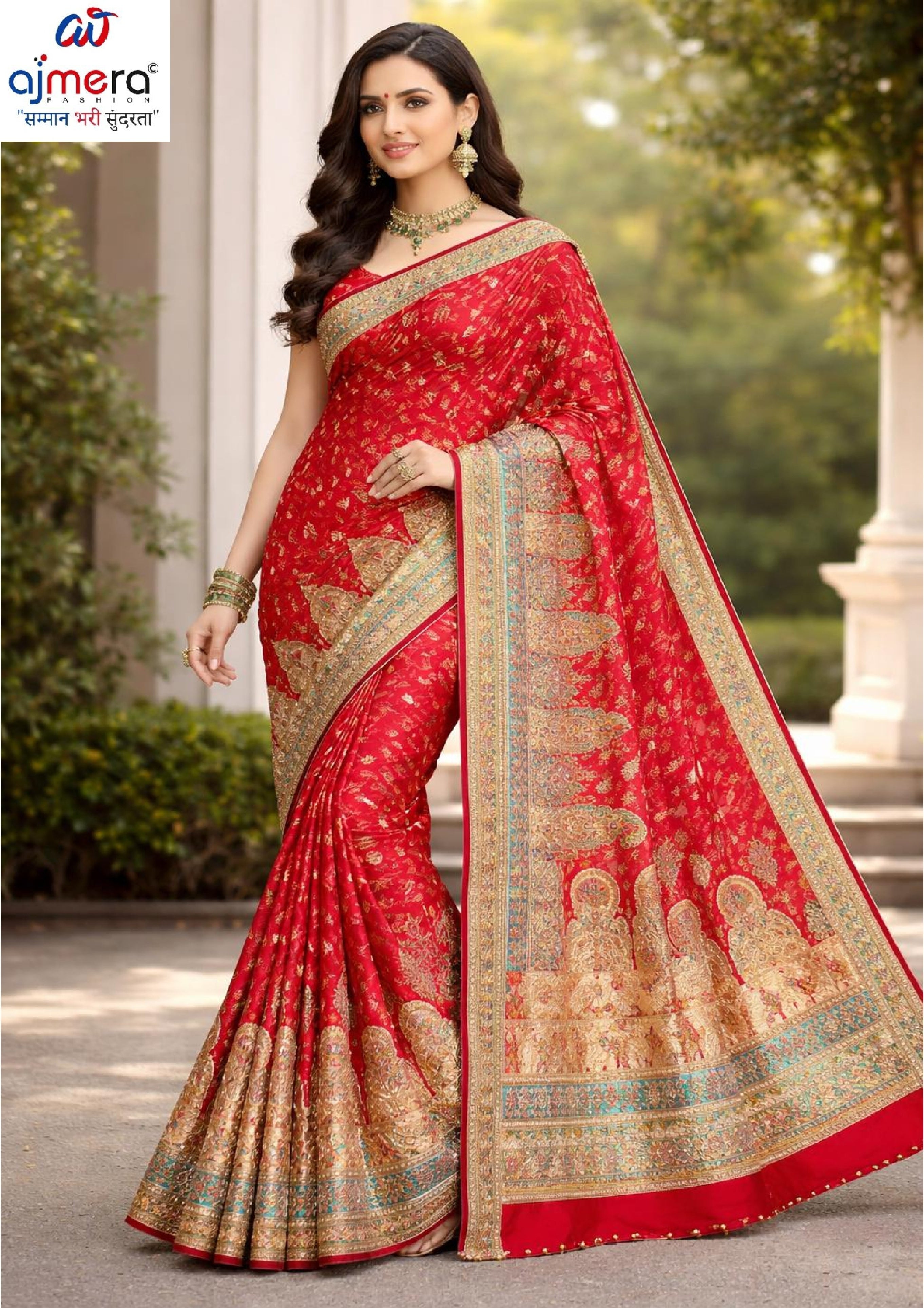 Elegant Printed Saree with Designer Blouse Piece for Festive Wear | VDT-PEARL-2