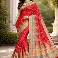 Elegant Printed Saree with Designer Blouse Piece for Festive Wear | VDT-PEARL-2