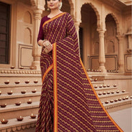 Lycra Designer Dyed Matching Saree without Blouse for Premium Ethnic and Traditional Wear | JP-DHURANDHAR