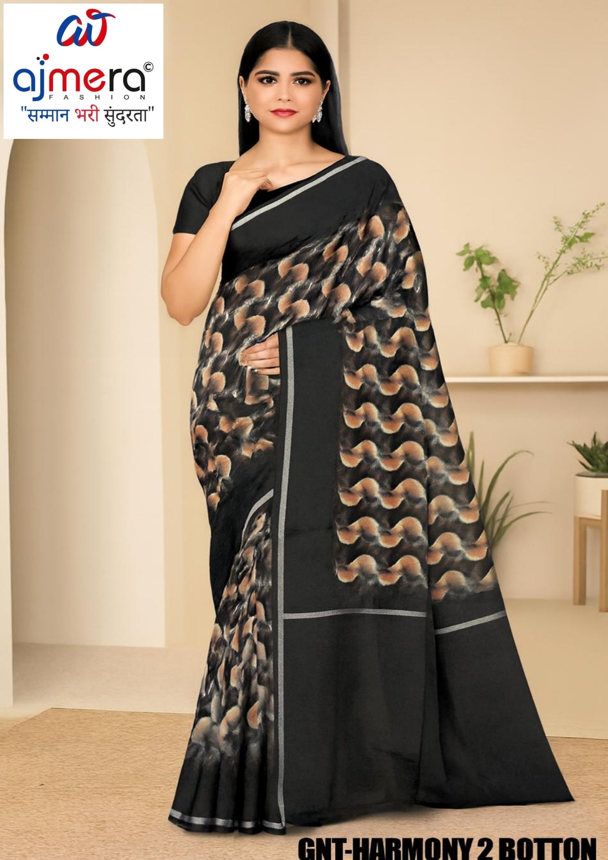 Bright Moss Print Loose Saree with Blouse for Premium Ethnic and Traditional Wear | BMS-PRICE DROP