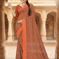 Chic Printed Saree with Blouse Piece for Sophisticated Ethnic Style | GLC-BIJALI