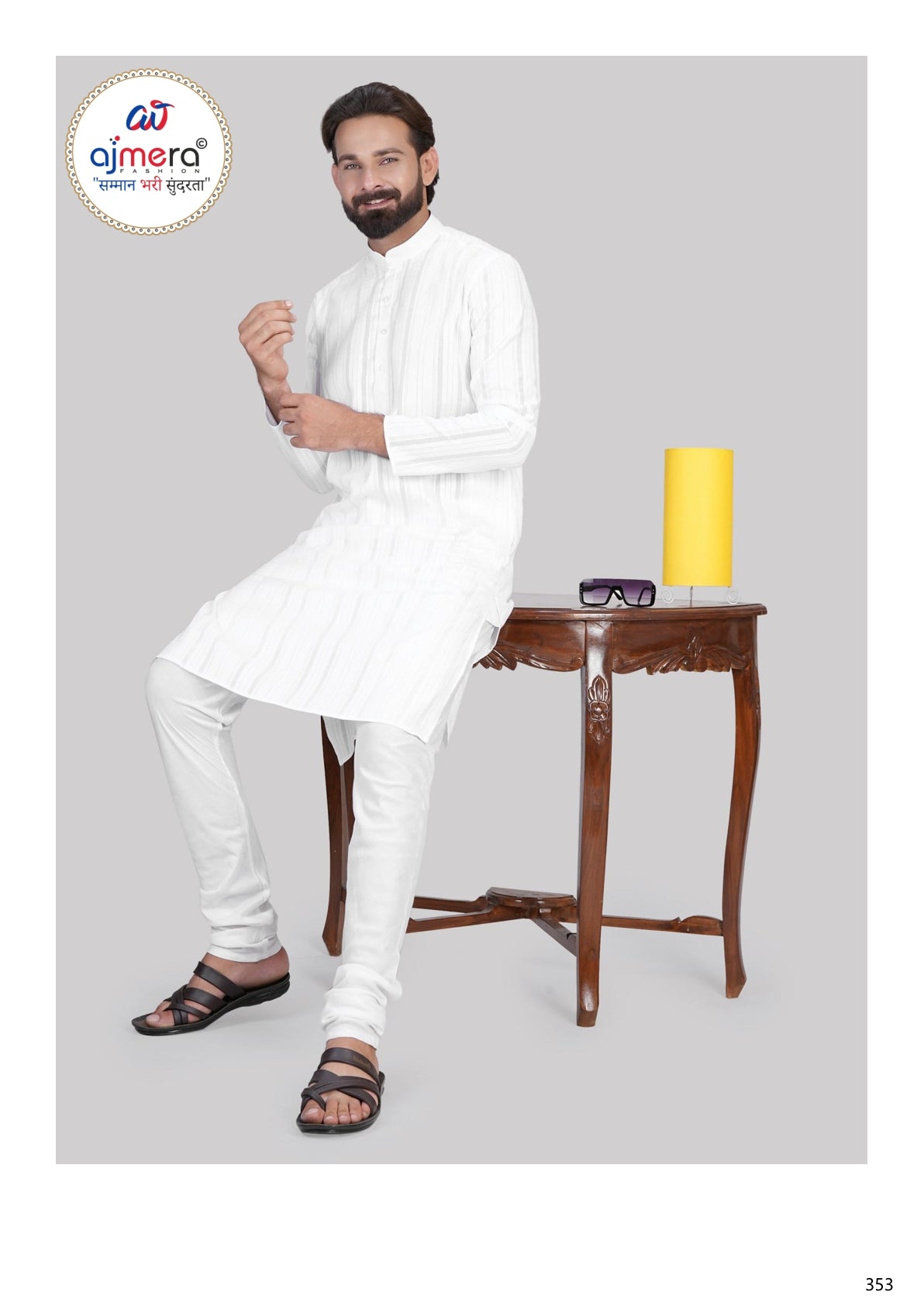 Premium Men's Kurta & Pajama for Wedding & Festive Wear | SNA-MKP12066