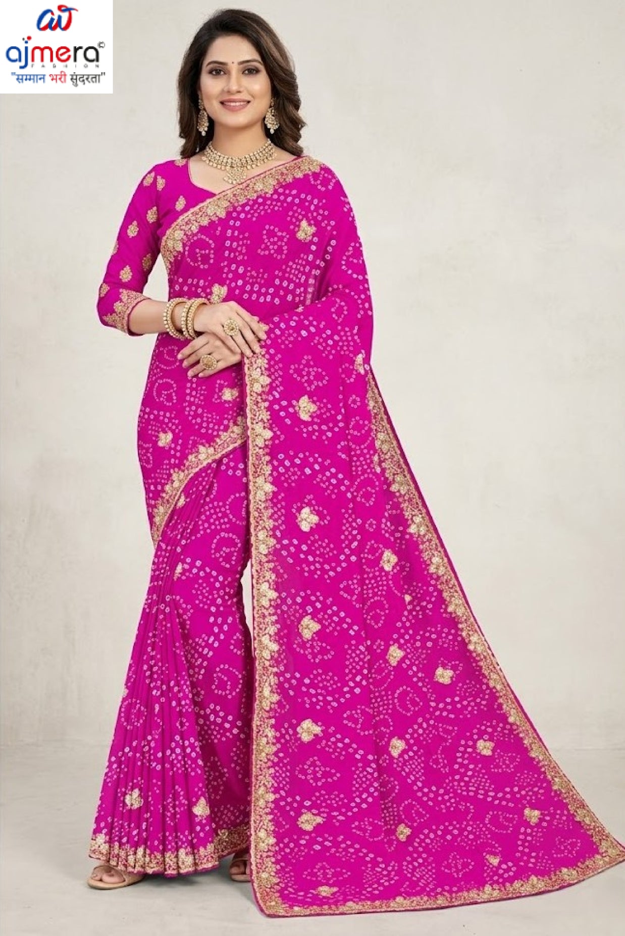Chic Printed Saree with Blouse Piece for Sophisticated Ethnic Style  | TD-RASHMI