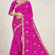 Chic Printed Saree with Blouse Piece for Sophisticated Ethnic Style  | TD-RASHMI