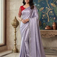 Jacquard Fancy Dyed Matching Saree with Blouse Piece for Premium Ethnic and Traditional Wear | RLL-RIDHIMA SILK-1