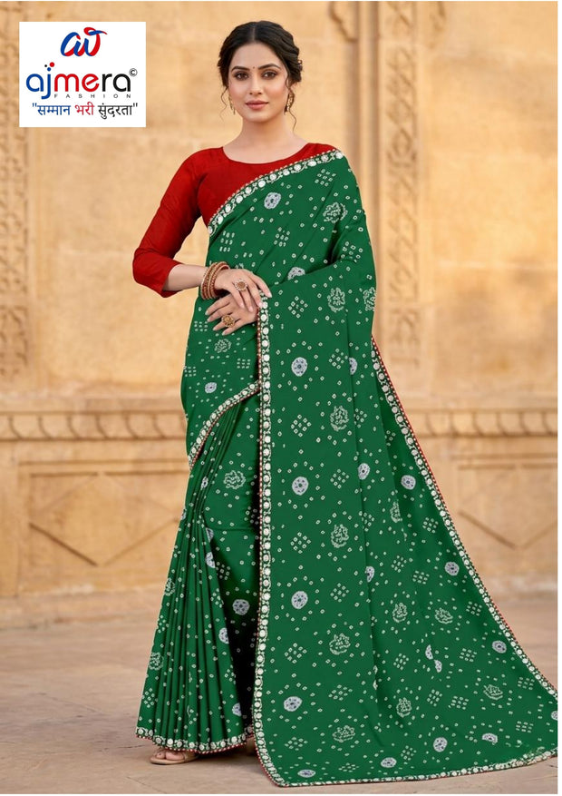 Designer Printed Saree with Blouse Piece for Special Occasions | TD-ROSE