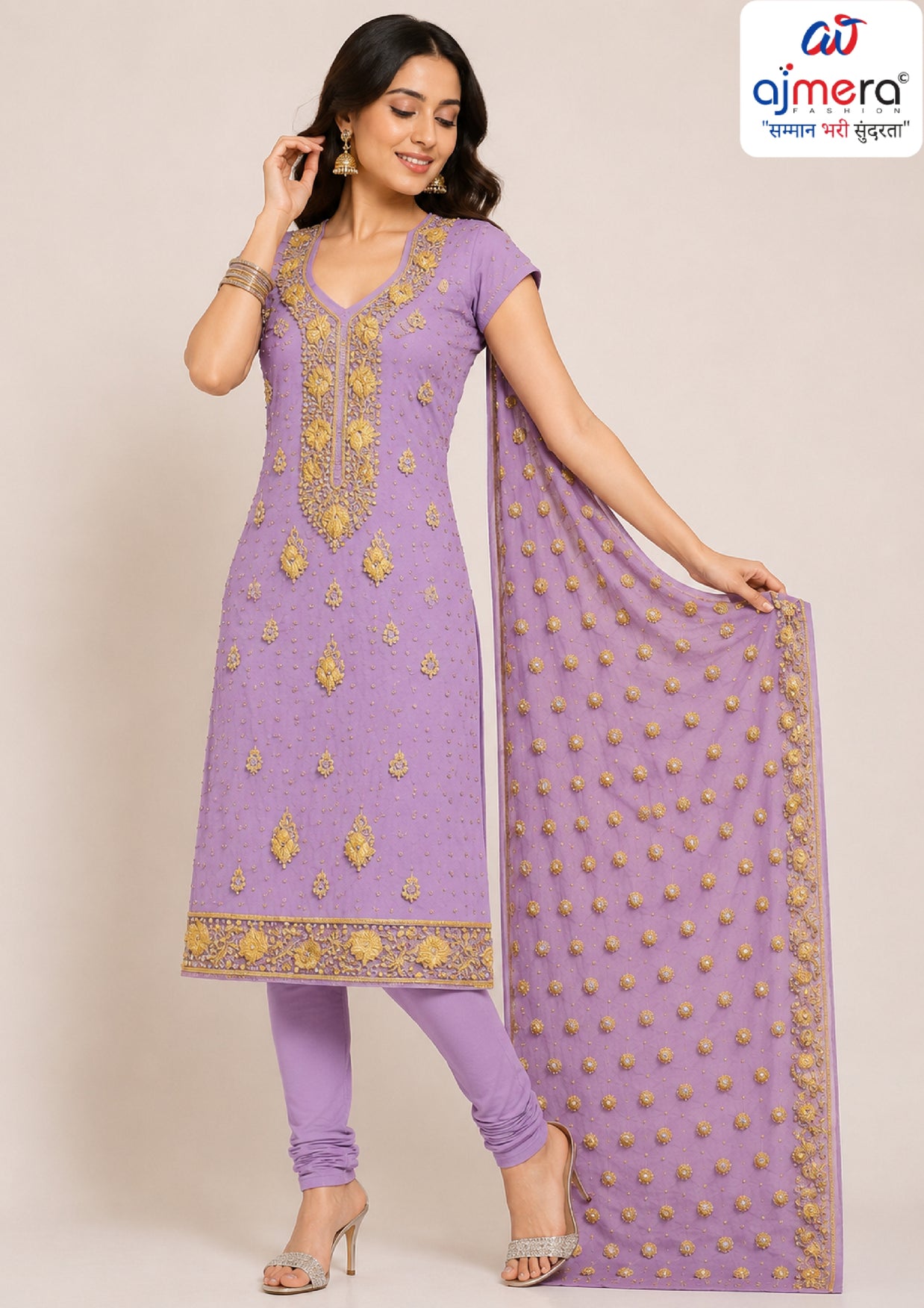 Premium Jaam Unstitched Suit Set | RPY-CHARGER-2