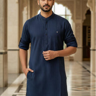 Premium Men's Kurta for Festive & Traditional Wear | AGM-SILKY SATIN PRINT