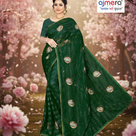 Printed Dyed Matching Saree with Blouse Piece for Premium Ethnic and Traditional Wear | VKM-ONE TIME