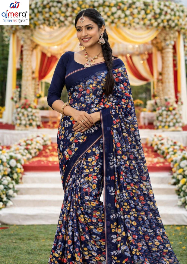 Classic Printed Saree with Blouse Piece for Timeless Traditional Style  | GLC-FULL DEMOND