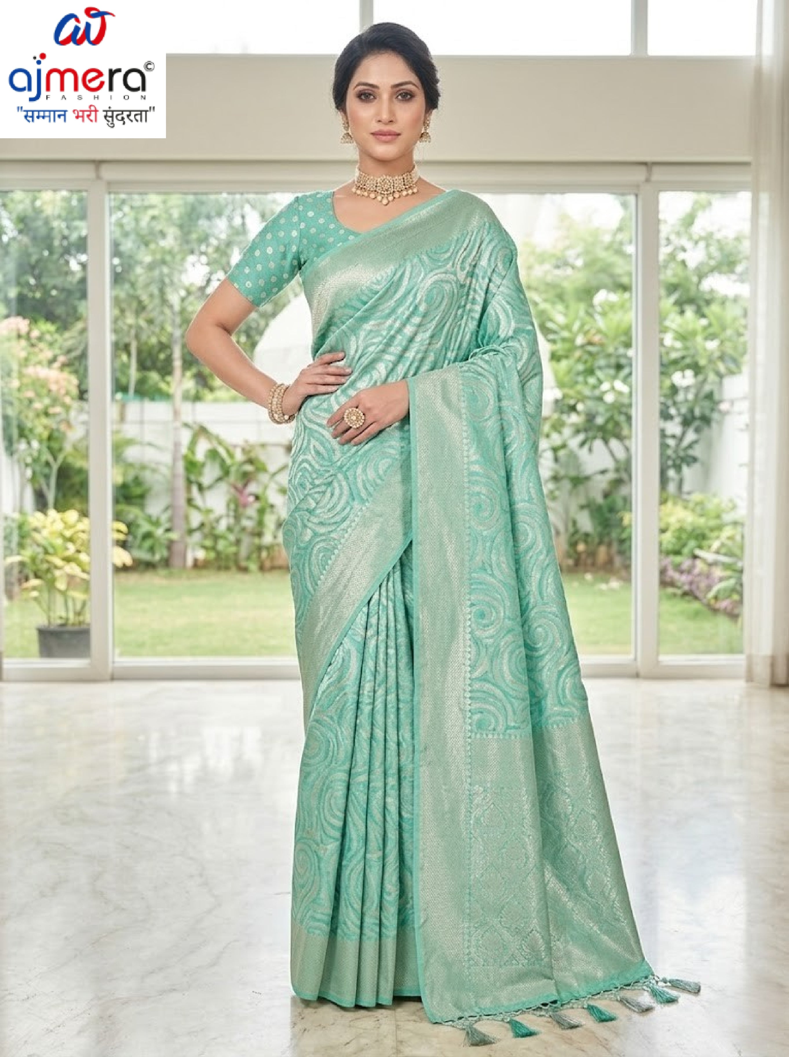 Elegant Jacquard Silk Saree With Blouse Piece | TUL-AASTHA ANU COTTON