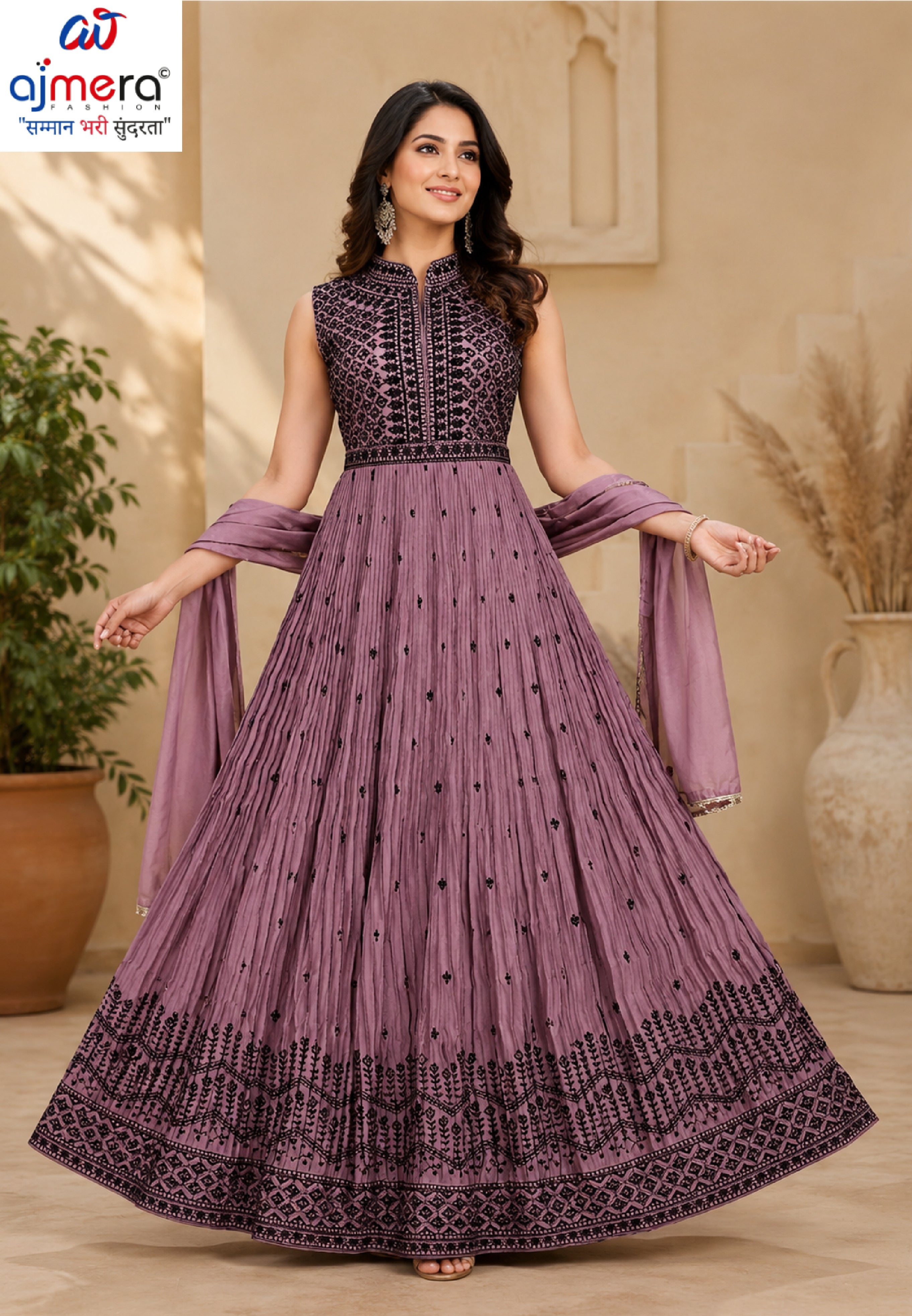 Elegant Rangoli Designer Party Wear Gown for Women | SHP-ADDA-95