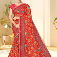 Stylish Printed Saree with Blouse Piece for Traditional Celebrations | SNR-COLGATE