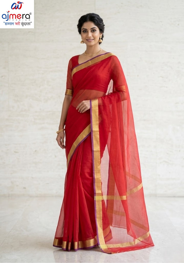Distinctive Rapier Silk Matching Saree Without Blouse | RVR-CHULBULI
