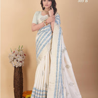 Apricot Linen Saree with Blouse for Premium Ethnic and Designer Wear | ALL-APRICOT-309