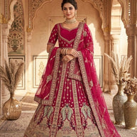 Best Silk Embroidery Lehenga Manufacturer in India | VCE-ZOY-93