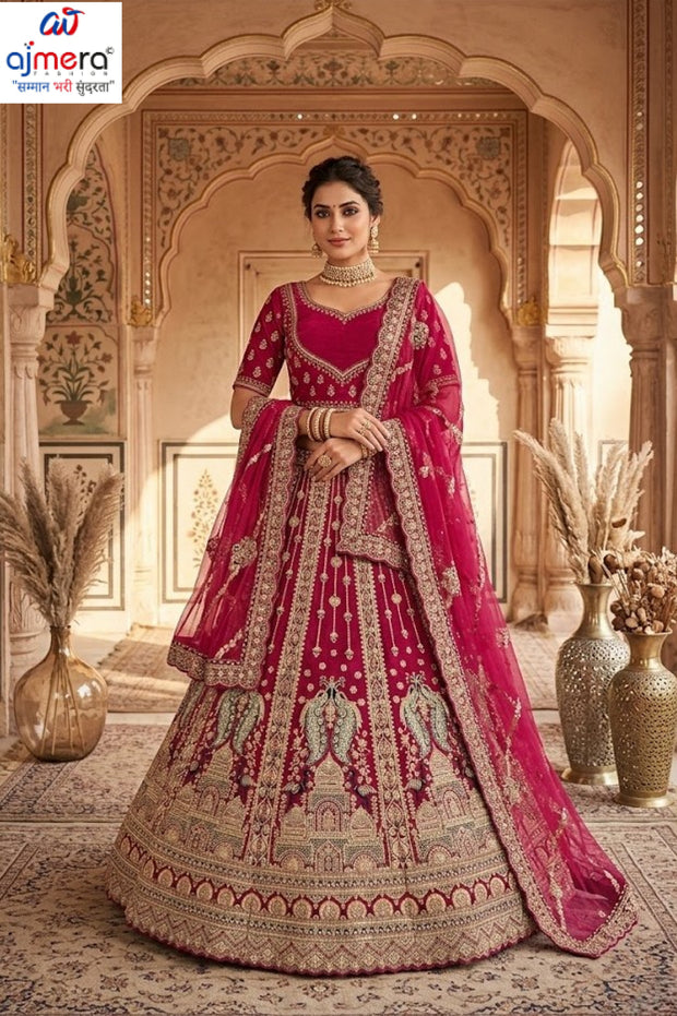 Best Silk Embroidery Lehenga Manufacturer in India | VCE-ZOY-93