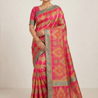 Luxury Weave Jacquard Silk Saree With Blouse Piece | WSO-LUXE