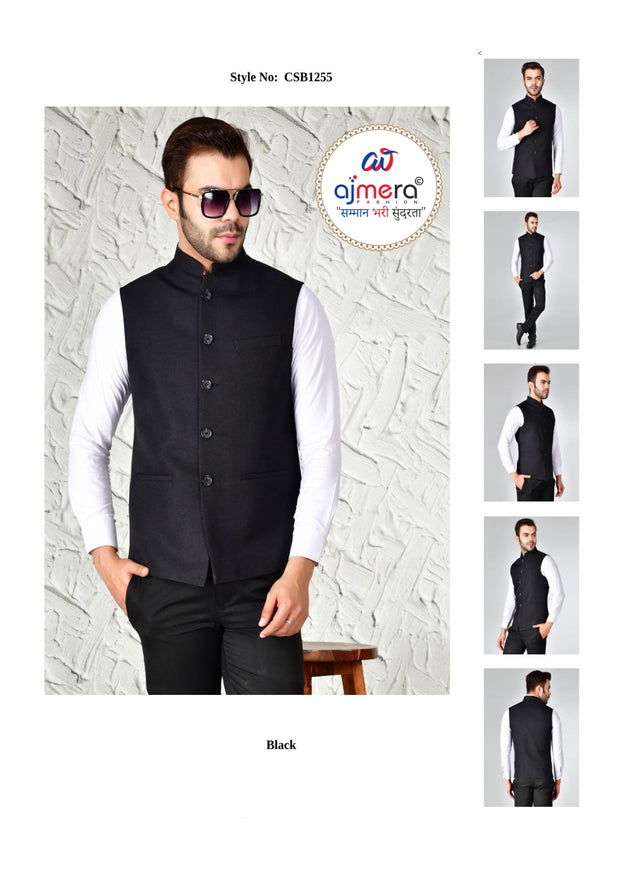 Premium Mens Waist Coat Supplier India | SNA-CSB1255