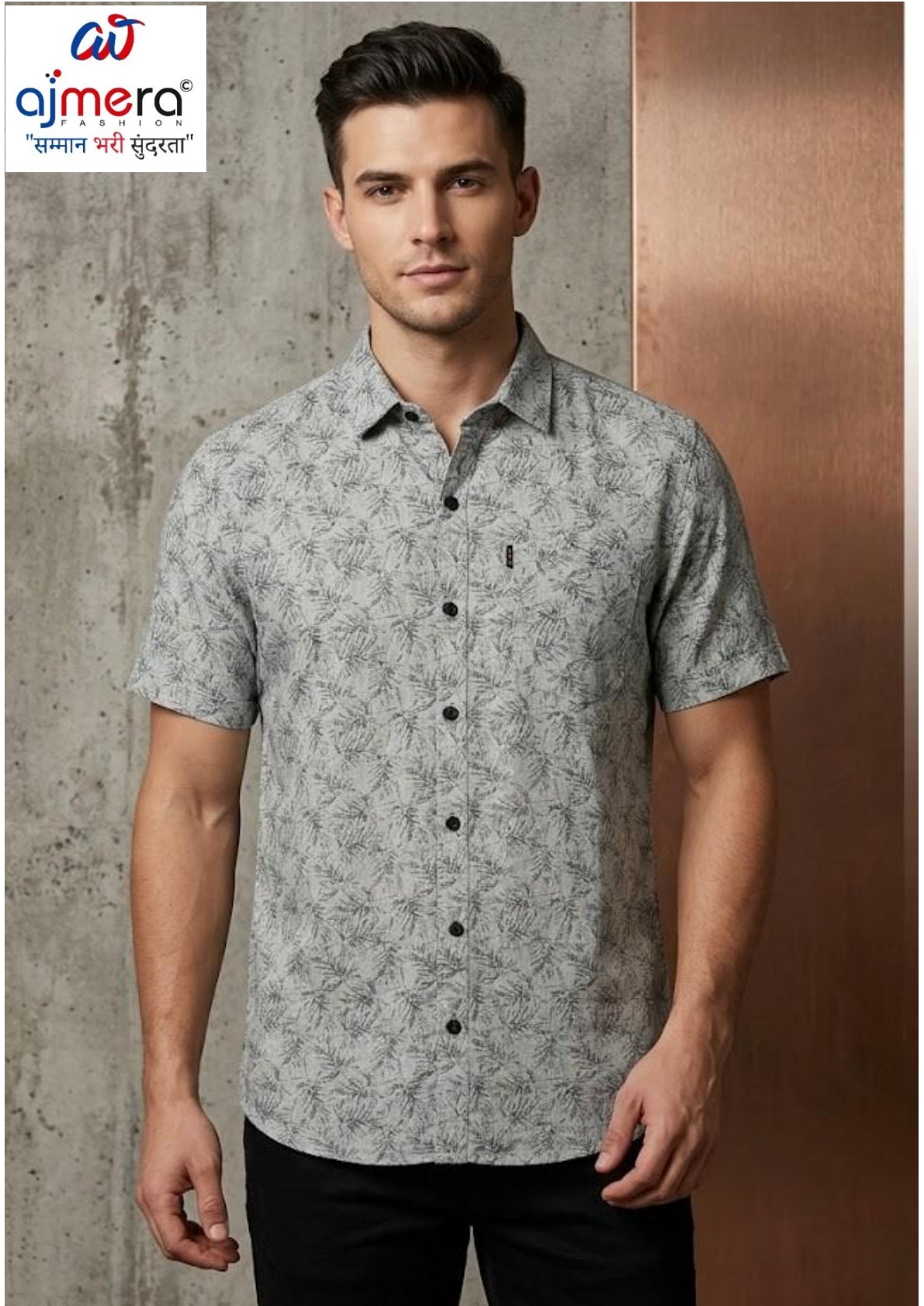 Mens Shirt Manufacturer India for Retailers | MRS-LINAN PRINT-A