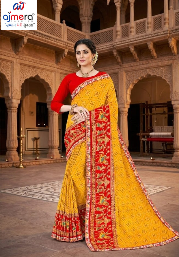 Georgette Print Loose Saree with Blouse for Premium Ethnic and Traditional Wear | TD-MITHASH