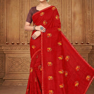 Dyed Matching Saree Wholesaler with Blouse Piece for Premium Ethnic and Traditional Wear | VKM-SUJATA