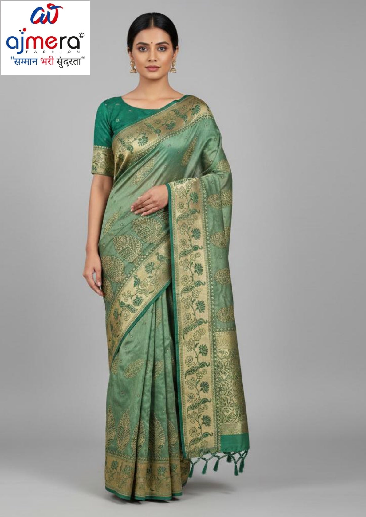 Premium Jacquard Silk Saree with Matching Blouse Piece for Ethnic Celebrations | SBV-SS-5-2351