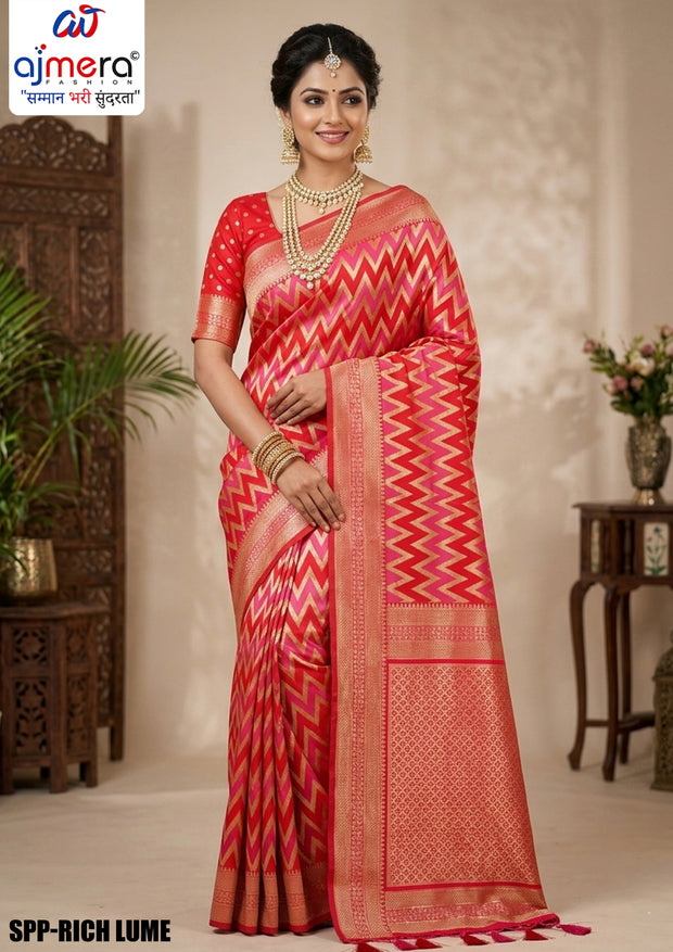 Party Elegance Jacquard Silk Saree With Blouse Piece | SPP-RICH LUME