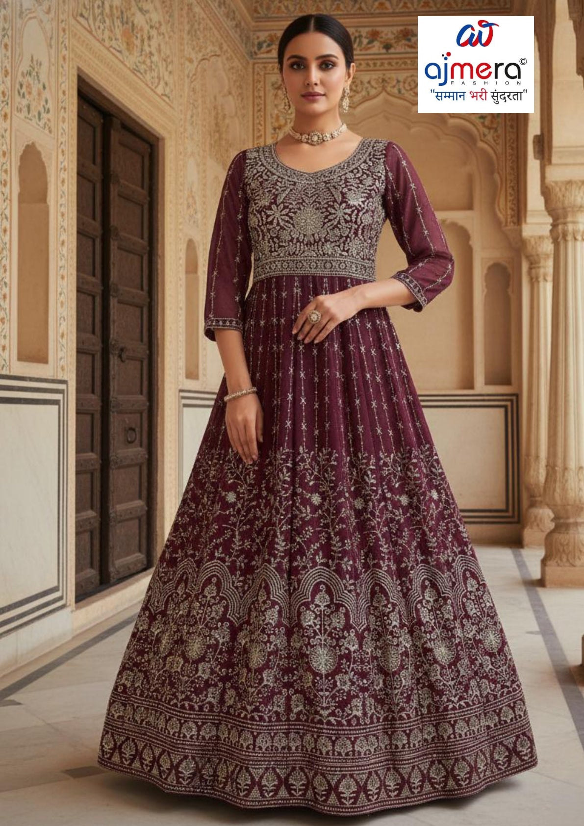 Gown Manufacturer Georgette Gown for Women | KTX-4558-L