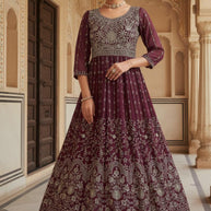 Gown Manufacturer Georgette Gown for Women | KTX-4558-L