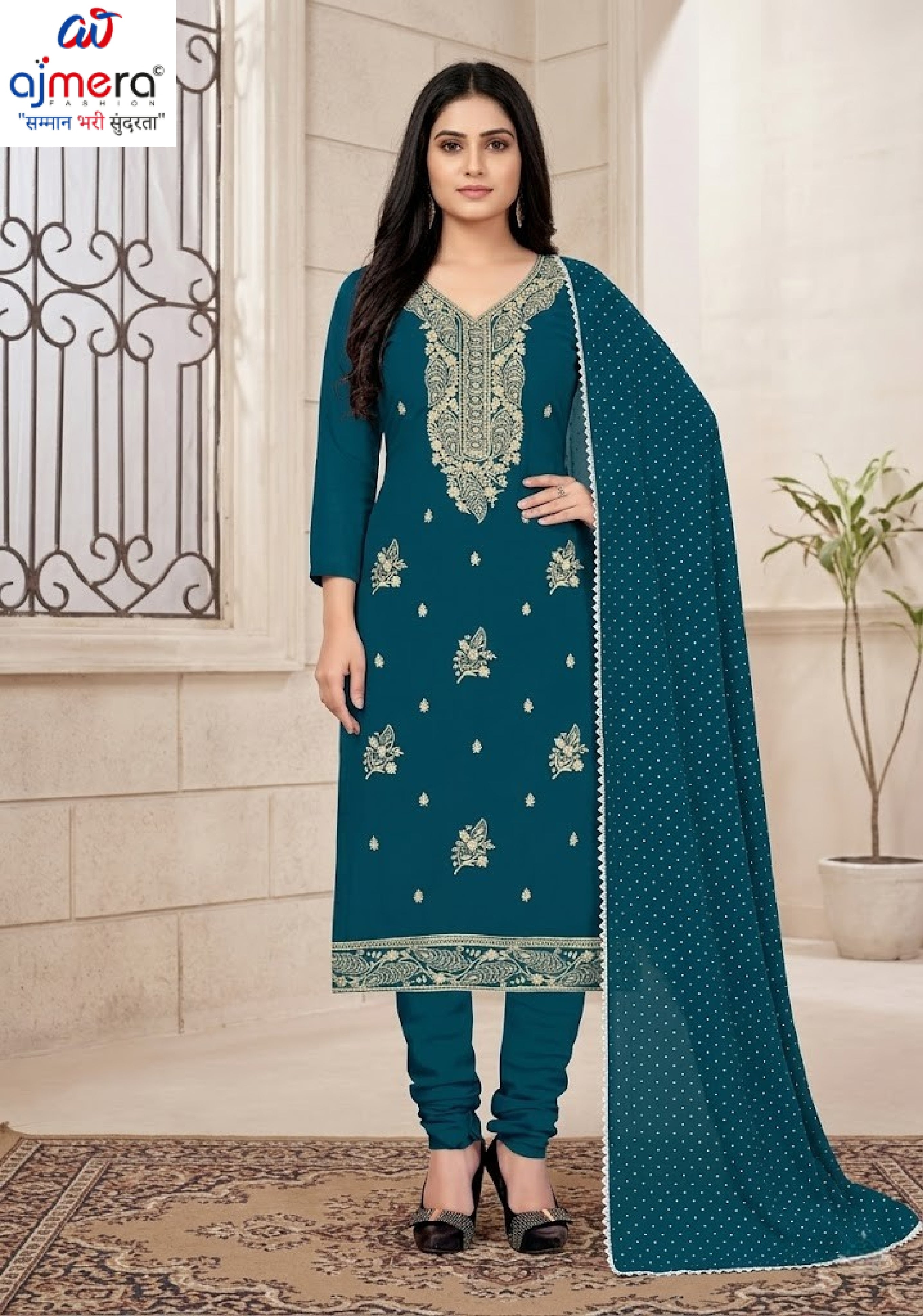 Premium Designer Unstitched Suit Set | KVF-GIFT CITY