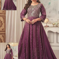 Elegant Shimmer Designer Party Wear Gown for Women | SHP-5226