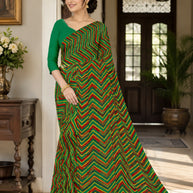 Zomato Print Loose Saree with Blouse for Premium Ethnic and Traditional Wear | CAS-SAWARIYA