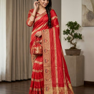 Premium Jacquard Silk Saree without Blouse for Ethnic Celebrations | DNA-KANAK SILK