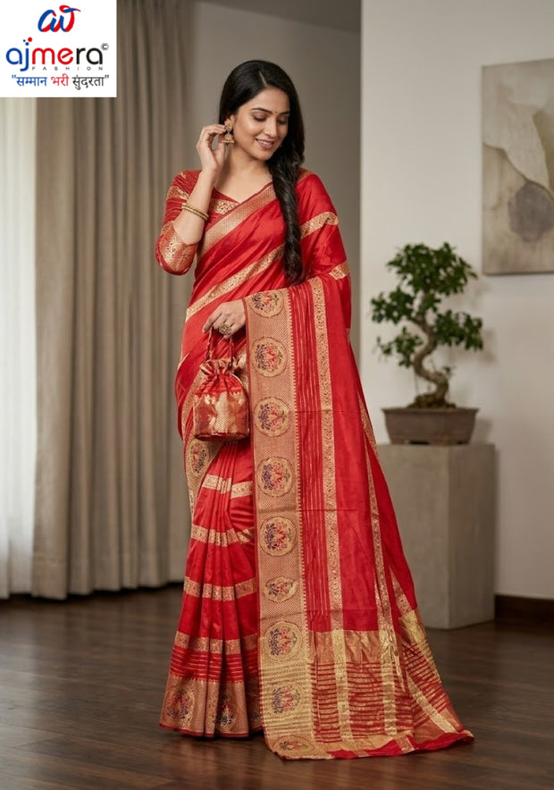 Premium Jacquard Silk Saree without Blouse for Ethnic Celebrations | DNA-KANAK SILK