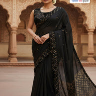 New Dyed Matching Saree Design with Blouse Piece for Premium Ethnic and Traditional Wear | TUL-BANDHAN