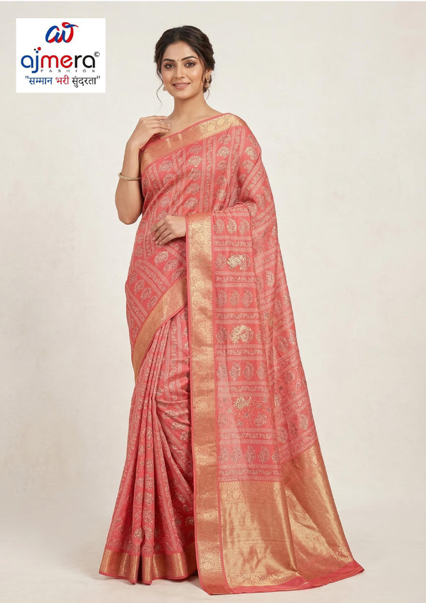 Premium Printed Saree with Matching Blouse Piece for Ethnic Elegance  | WLN-HIMANI-10898