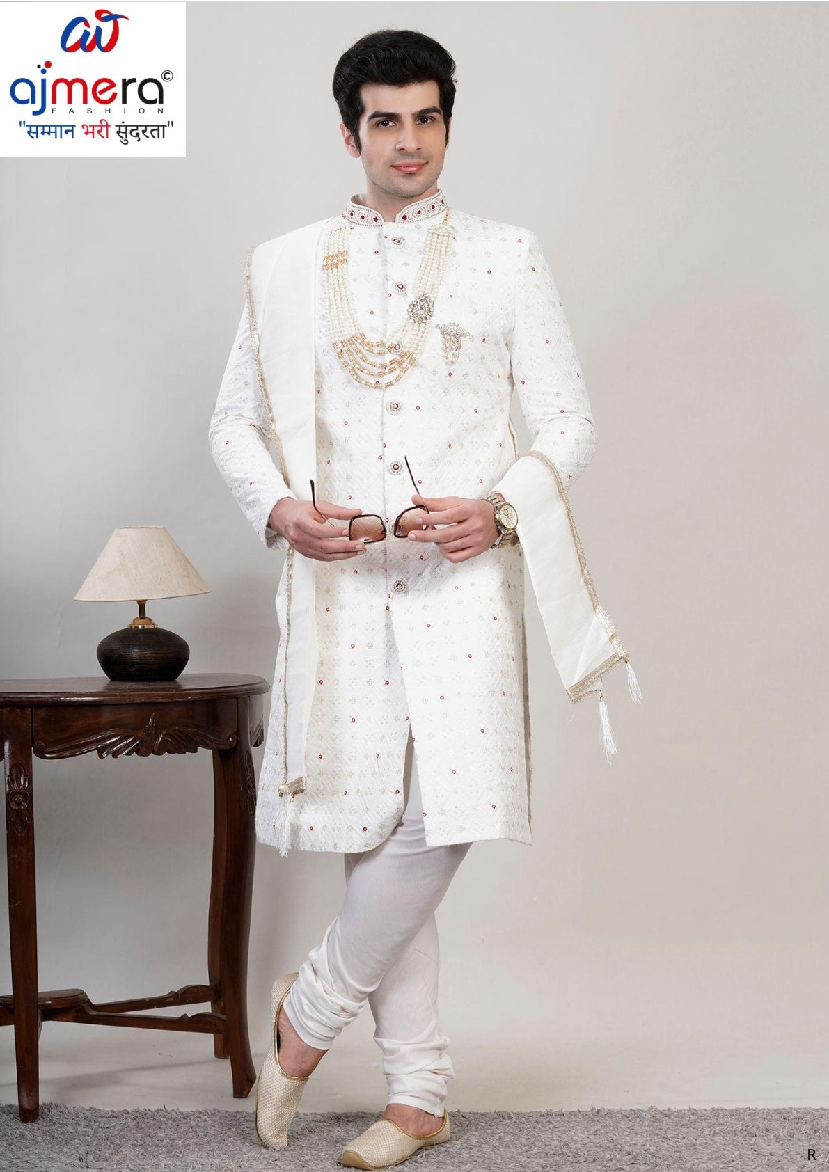 Mens Sherwani Manufacturer for Retailers | SNA-MSW11287