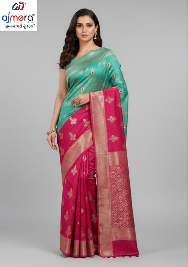 Classic Jacquard Silk Saree with Blouse Piece for Elegant Traditional Look | SOJ-KALAKRUTI SAROSKI