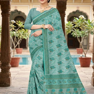 Premium Cotton Saree with Blouse Piece for Premium Ethnic and Traditional Wear | ANT-MUNGA KOTA