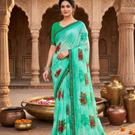 Trendy Printed Saree with Blouse Piece for Women’s Ethnic Wardrobe | PRM-PINK GIRL