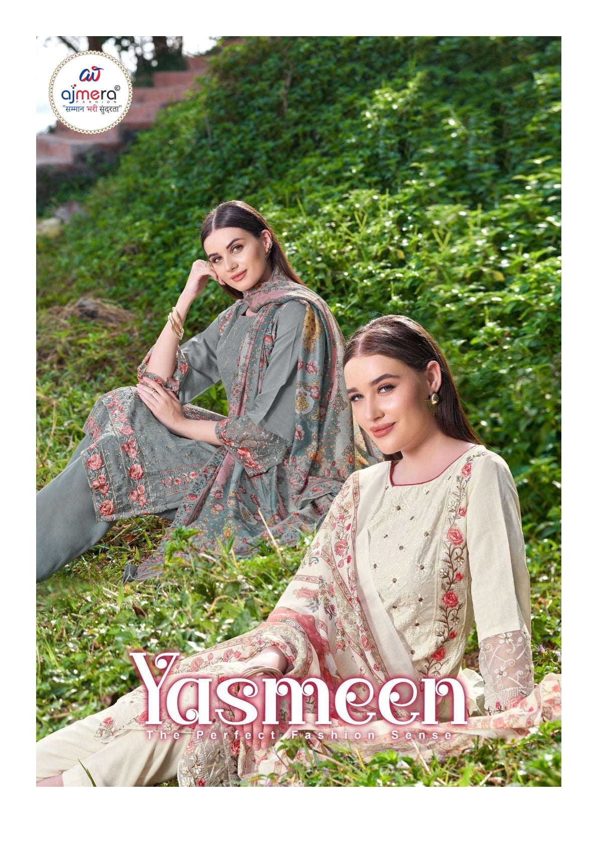 Premium Designer Unstitched Suit Set | S77-YASMEEN