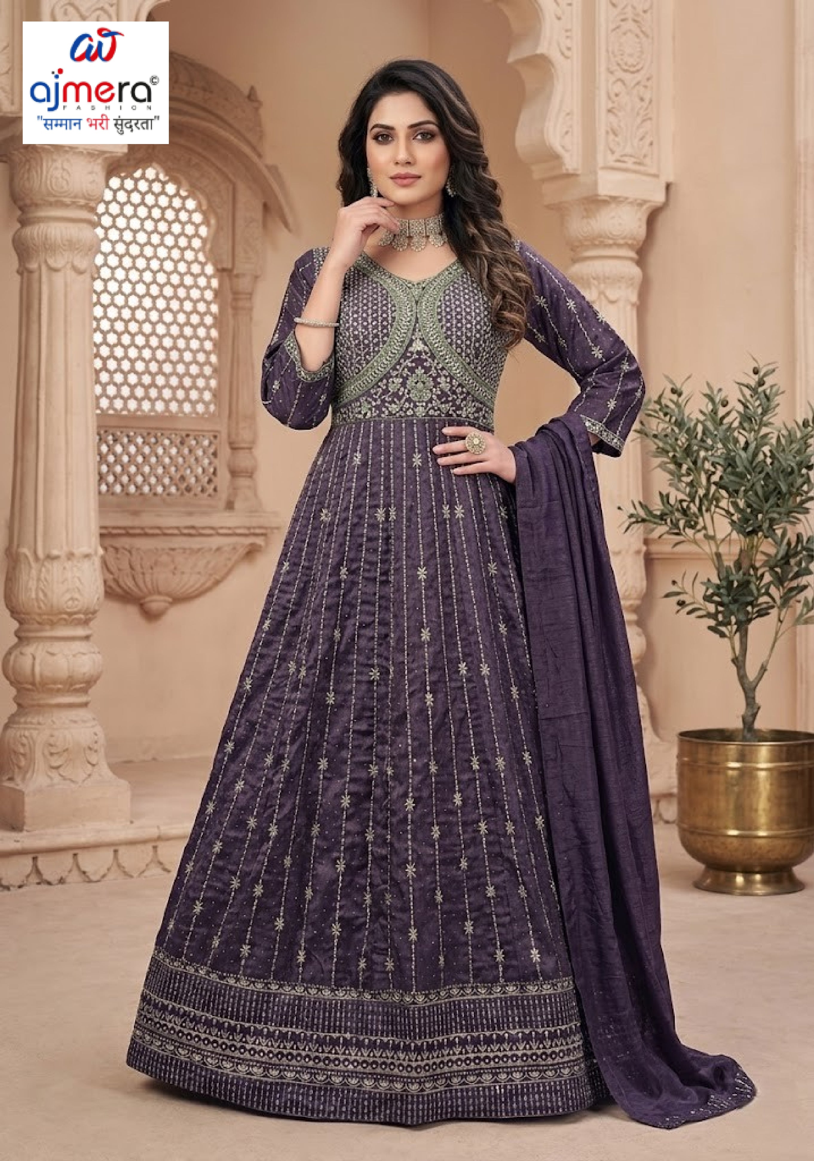 Elegant Designer Shimmer Gown for Women | SHP-5220