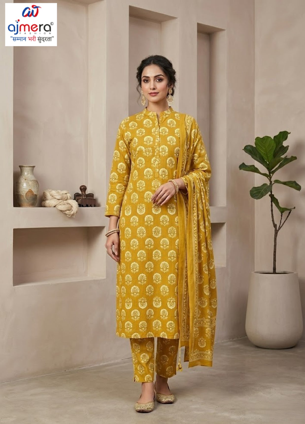 Premium Cotton Unstitched Suit Set | NCY-PRIYA