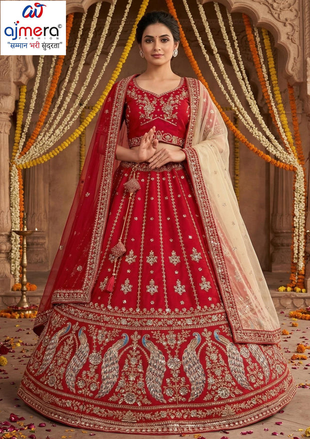 Hand Work And Beads Work Lehenga Choli With Dupatta Manufacturer Supplier Exporter|ABF-HASHTAG