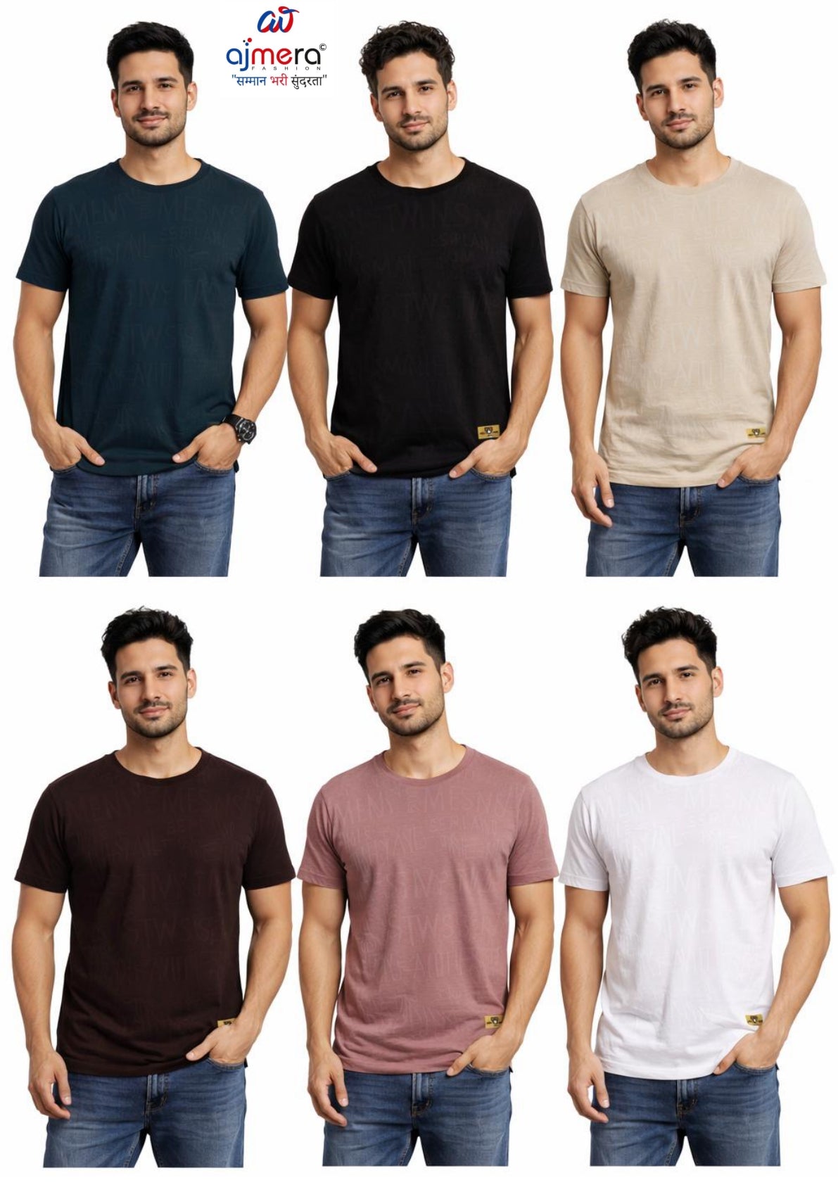 Premium Men's T-Shirt for Casual & Daily Wear | RGR-JACQUARD HALF-31