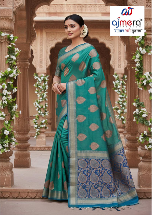Vibrant Rapier Silk Matching Saree With Blouse Piece | RKI-RK320