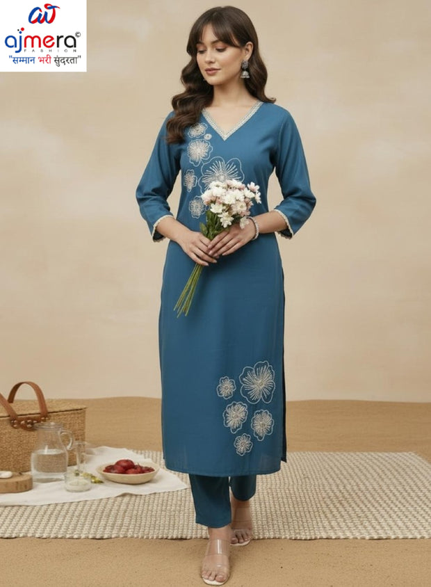 Designer Premium Casual Kurti Set for Women | INDO-BB9KS439