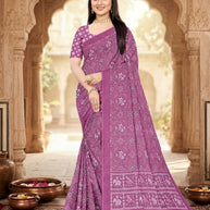 Stylish Printed Saree with Blouse Piece for Traditional Celebrations | PUS-DREAM GIRL-118