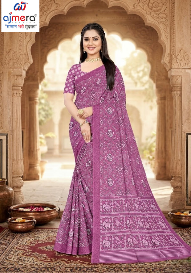 Stylish Printed Saree with Blouse Piece for Traditional Celebrations | PUS-DREAM GIRL-118